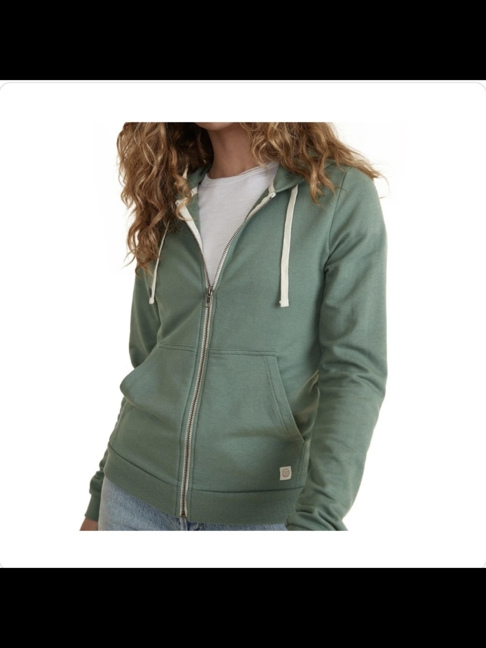 Marine Layer Sage Green Zip Up Afternoon Hoodie Sz S/M Made In USA Cotton Cozy